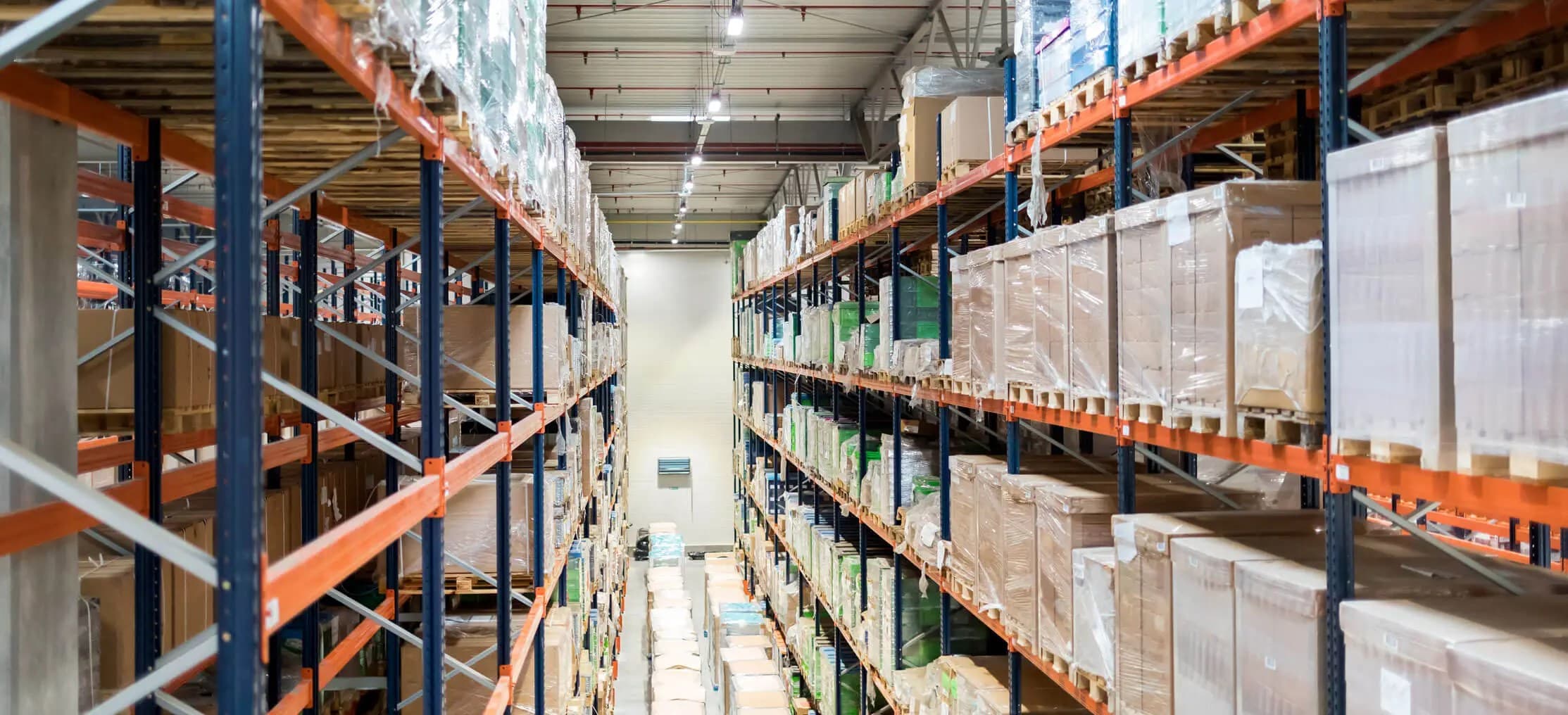 Organized warehouse logistics facility